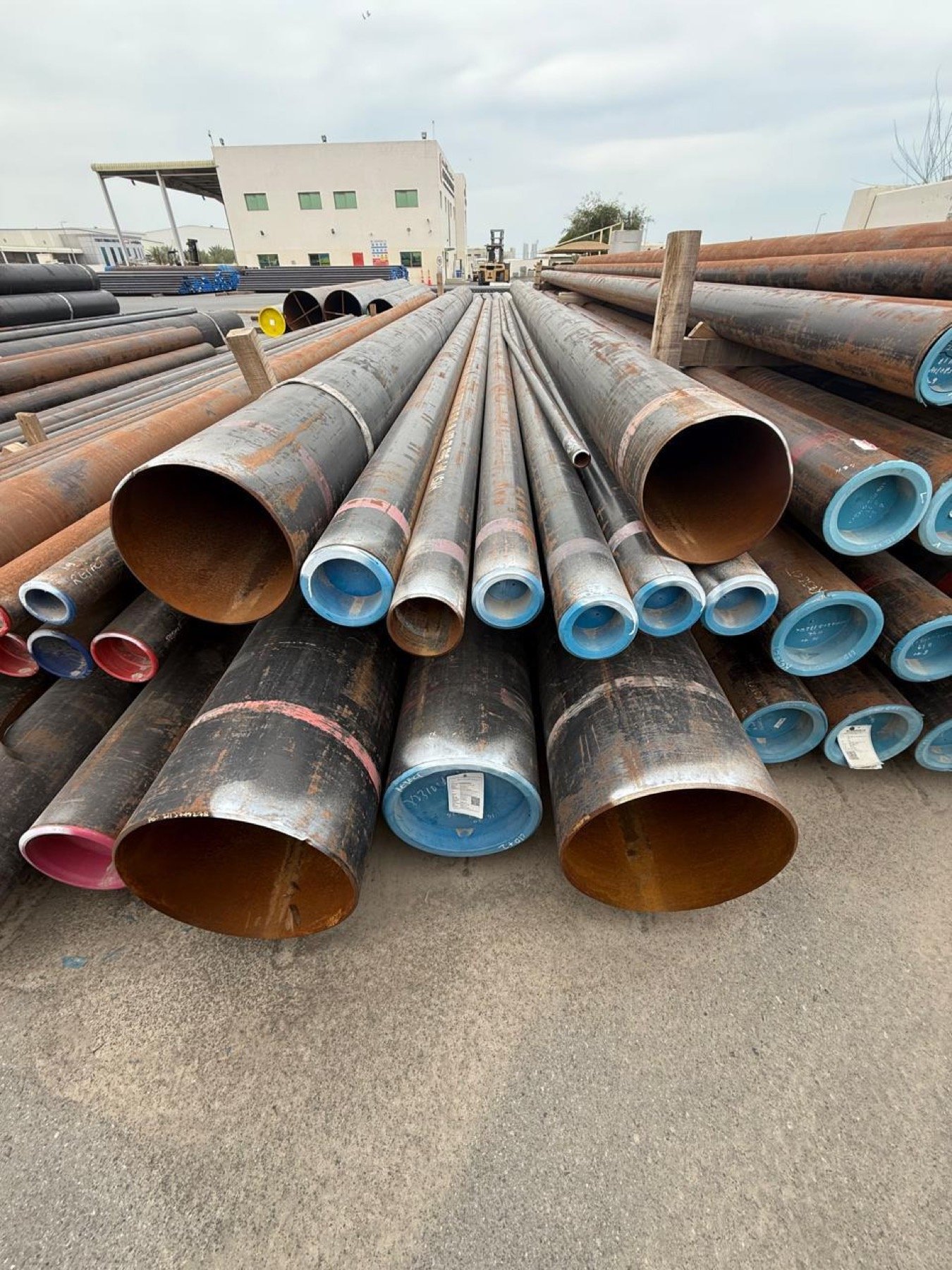 Steel pipe stock at a Trading Solutions Global yard